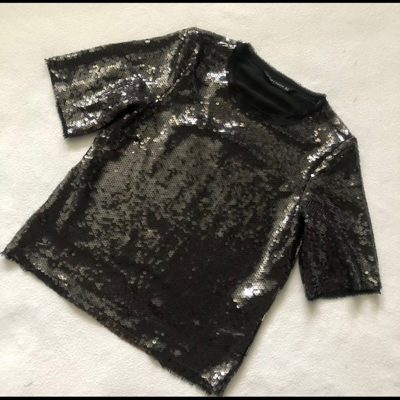 COPY - NWT ZARA BLACK SEQUENCE TOP - Picture 2 of 11